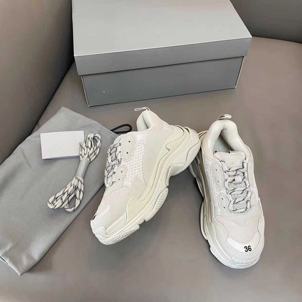 

platform shoes dad shoes casual shoes sneakers outdoor sneakers triple s beige sneakers platform color sellers comes with original shoe box, Black