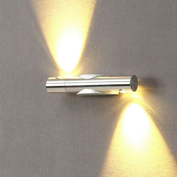 

ac85-265v 6w led wall light 360 degree adjustable up&down sconce bedside hallway home decor indoor lighting