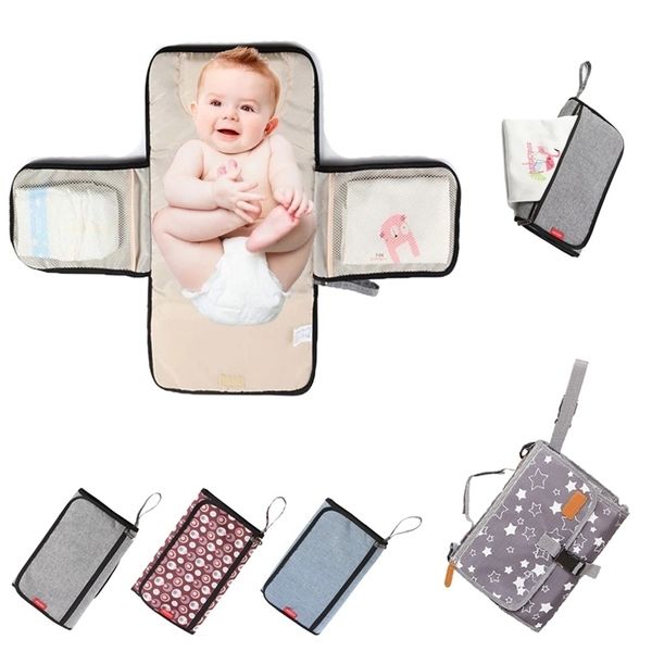 

changing pads covers 0-6m 7-12m portable multifunction foldable waterproof pad born baby diaper mat 220927
