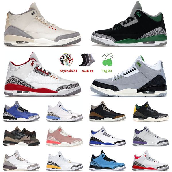 

jumpman 3 3s iii basketball shoes muslin cardinal red racer blue rust pink for men women patchwork laser orange j3 mens trainers sneakers si, White;red