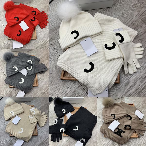 

warm thicken hats scarves gloves set designer winter windproof beanies outdoor casual style scarf skiing glove, Blue;gray