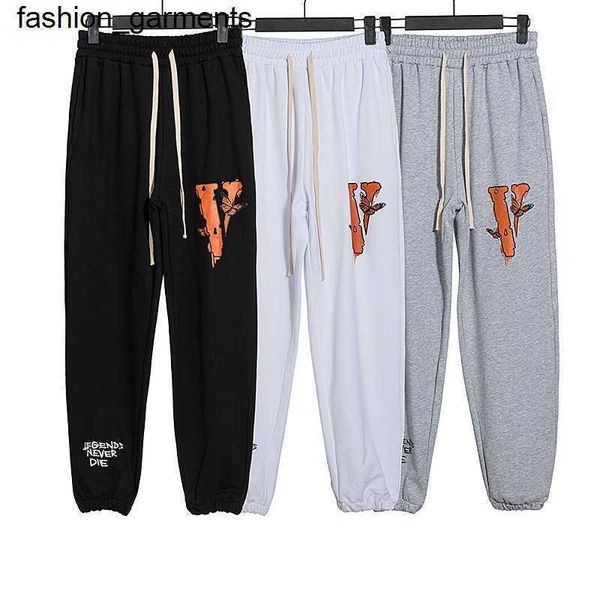 

designer men's new pants autumn new vloness butterfly printed pants leg long, Black