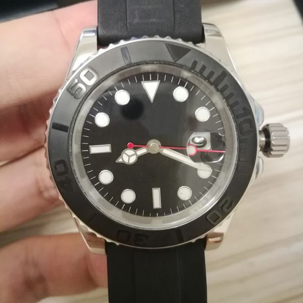 

mens watch luxury watches silver automatic 116622 40mm yacht stainless steel bracelet date aaa watches ceramic bezel grey dial sapphire glas, Slivery;brown