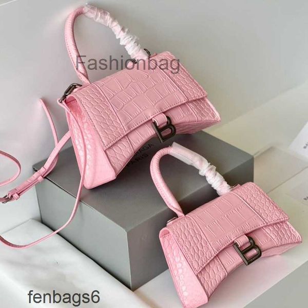 

balenciga purses bag shoulder bags 2022 designer crocodile pattern patent leather bright face pink cherry blossom powder