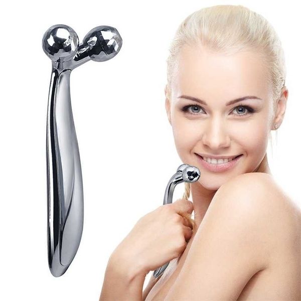 

face massager lift 3d roller thin body massage tool y shape s skin care tools neck 360 rotate 220926
