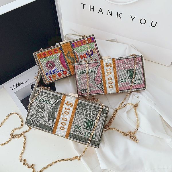

evening bags women crystal money usd dollar design luxury diamond party purse clutch wedding dinner and handbags 220927