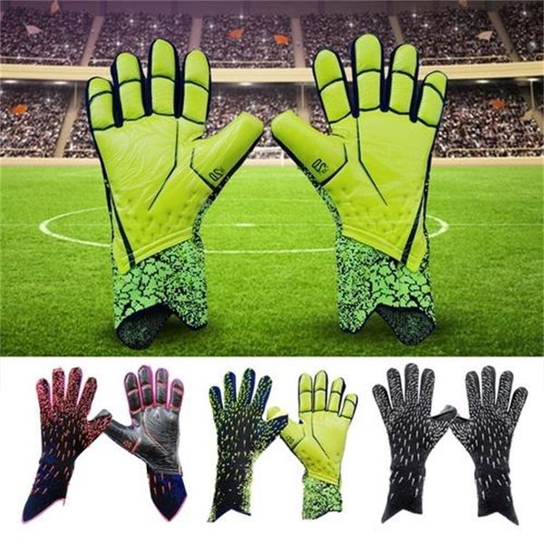 

sports gloves soccer goalkeeper football strong grip goalie outdoor latex 220926, Black