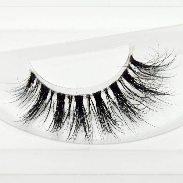 

3d mink lashes high-grade soft false eyelashes crystal transparent terrier 100% handmade eye lashes extension 1 pair f42