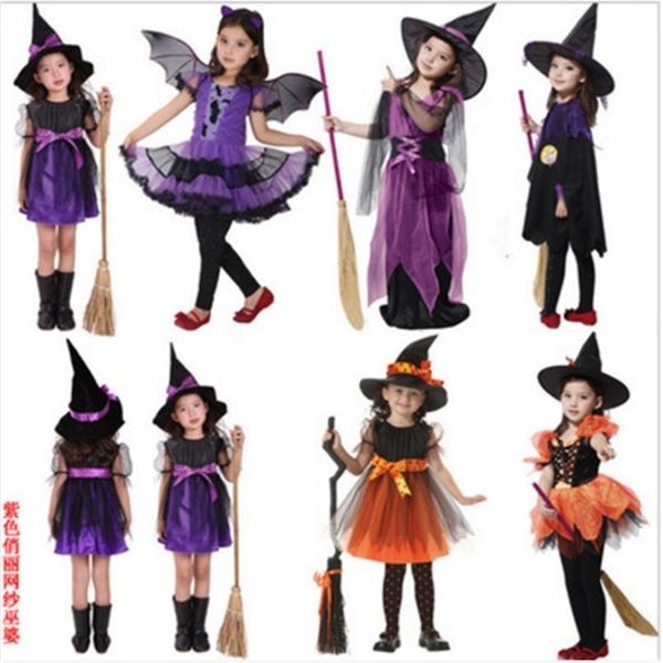 

special occasions halloween costume for kids baby girls children witch girl cosplay carnival party princess fancy dress up clothes 220927, Blue