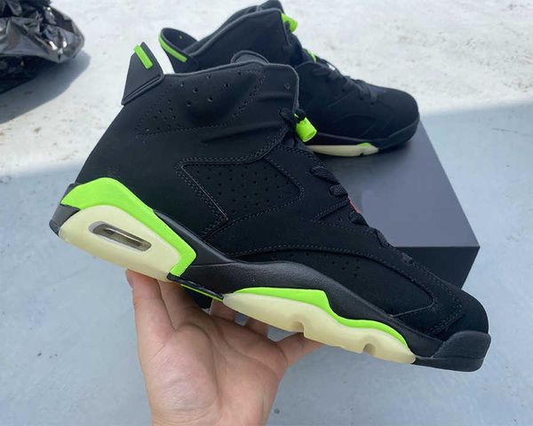 

jumpman 6s basketball shoes high cut 6 black electric green women men fashion trainers luxurys designer sneakers come with box