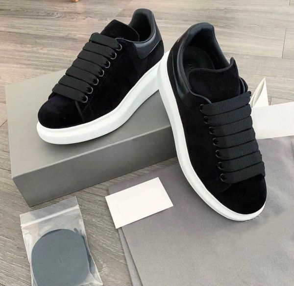 

popular designer plafrom shoes trainers men women black velvet leather sneakers flat casual couple party wedding outdoor sports