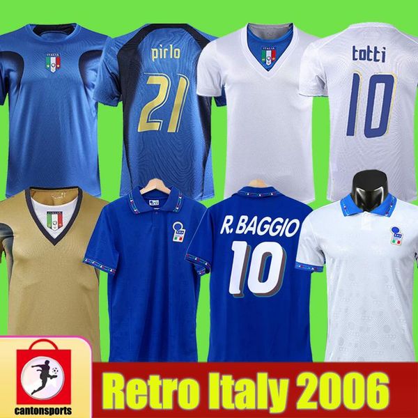 

22/23 retro 1994 italy robert r.baggio soccer jerseys 10#totti 21#pirlo 7# del piero jerseys retro 1986 1996 1998 2006 jersey football shirt, Black;yellow