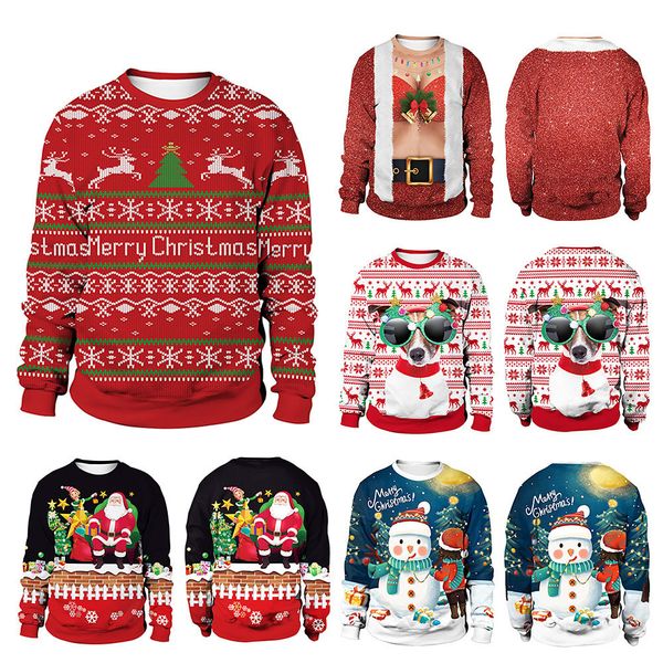 

men's sweaters autumn winter ugly christmas couples funny cartoon anime monster jumpers xmas gifts casual sweatshits 220927, White;black