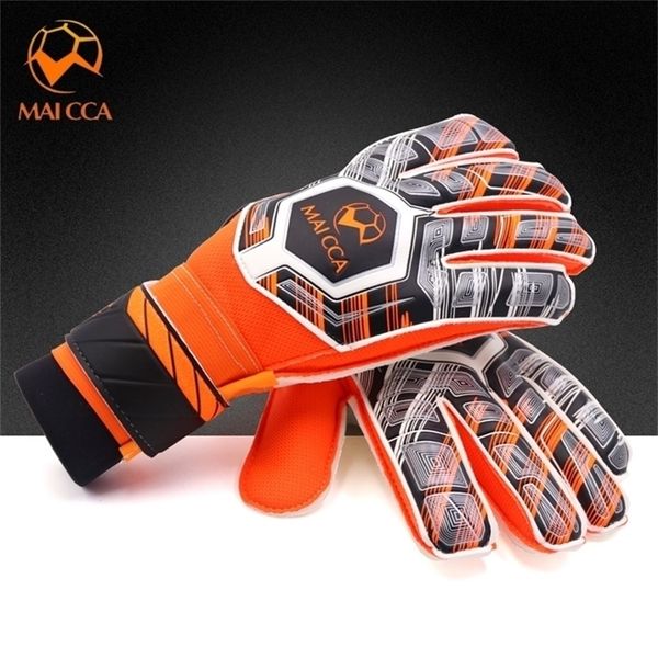 

sports gloves children's professional goalkeeper gloves finger protection thick latex soccer 220924, Black