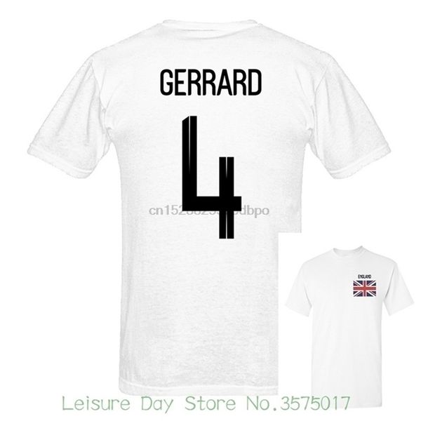 

outdoor shirts est england gerrard number 4 russia world match cup 10 colors t shirt mens fans footballer short sleeve tee couple 220924, Gray;blue