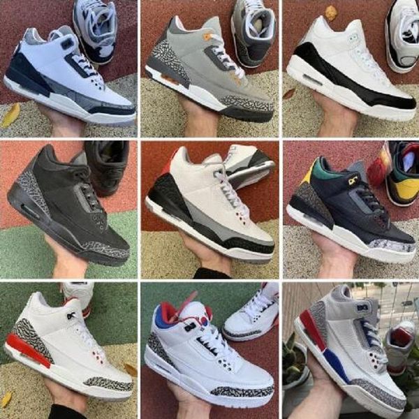 

3s shoe basketball shoes mens trainer black cement cat pure white true blue tinker green spo nakeskin s sneaker ezt