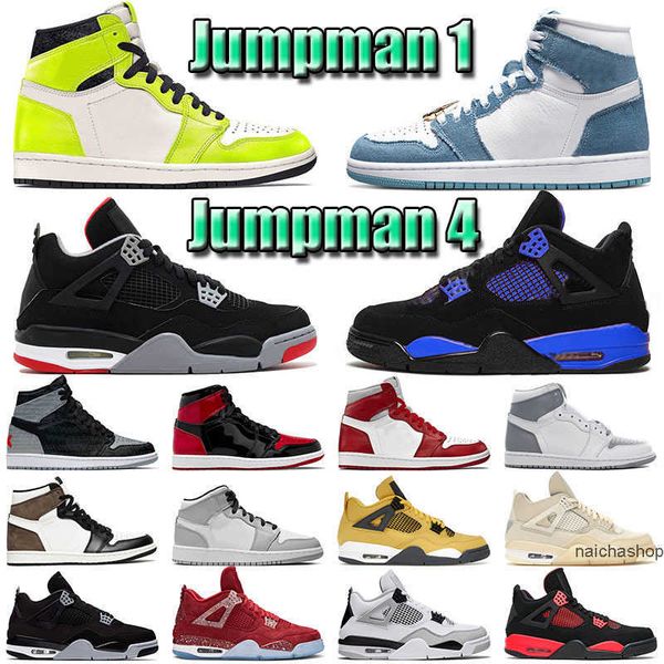 

visionaire 1 basketballs shoes bred patent men trainers 4 red thunder jumpman sneakers black royal stealth newstalgia 1s sports jordens jord
