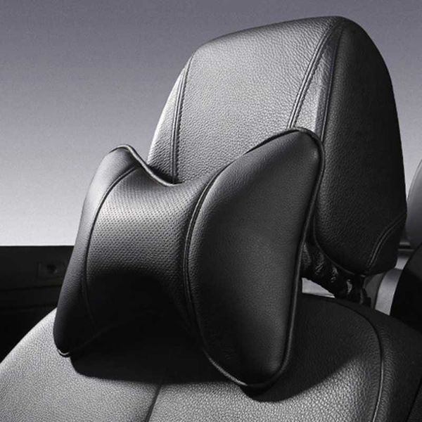 

new car seat headrest pillow four season universal neck pillow head support cushion pad driving head rest pu leather