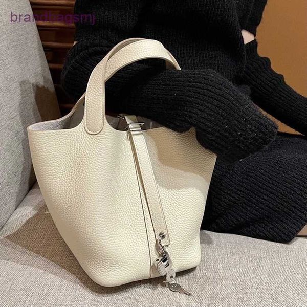 

bags herme 2022 new bag vegetable basket hand high end leather women's bucket