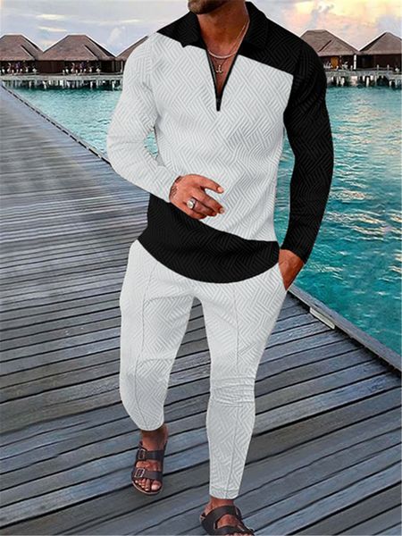 

men s tracksuits autumn and winter stitching suit leisure simple long sleeve pants sports fitness jogging clothing 220926, Gray