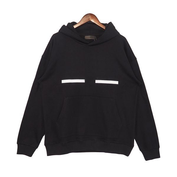 

black cotton embroidery hoodie sweatshirt pullover jumper jacket soft sports sweater winter mens s-xl