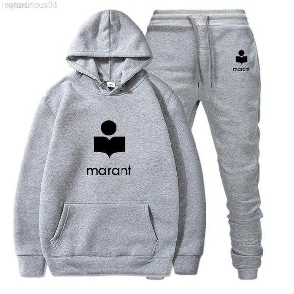 

men's hoodies sweatshirts marant set hoodie 2022 est clothes men suit women hooded fashion hip hop brand clothing fall winter coat of, Black