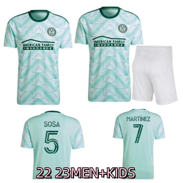 

22 23 mls soccer jerseys atlanta united 2022 2023 g.martinez moreno torres damm men kids kits football uniforms, Black