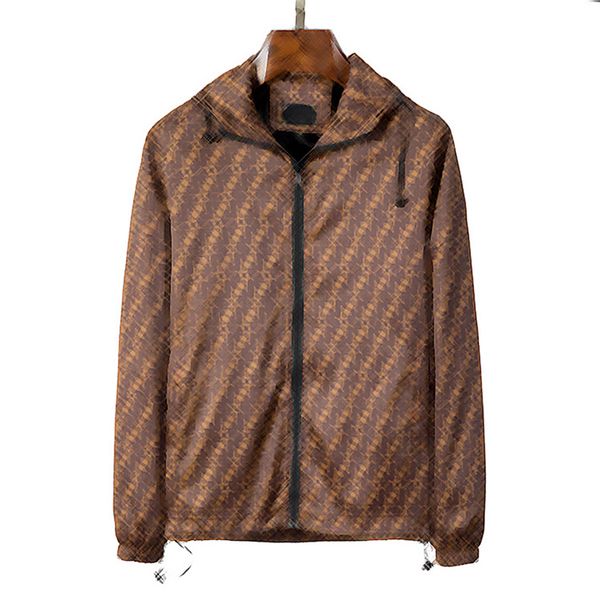 

famous designer men's baseball hooded jacket slim striped letter print zip uniform fashion pilot windbreaker jacket men's jacket m, Black;brown