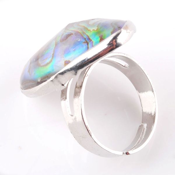 

new luxury retro irregular natural abalone shell rings fashion sea shell pearl opening ring 2022 women's jewelry x3048, Golden;silver