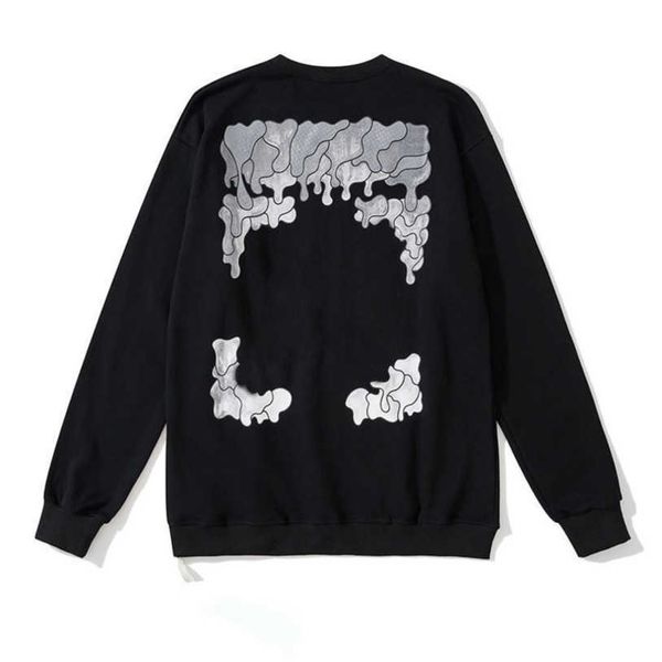 

women's luxury fashion sweatshirts white brand pullover shirts men arrow letter print black hoodies classic women o-neck sweater loose