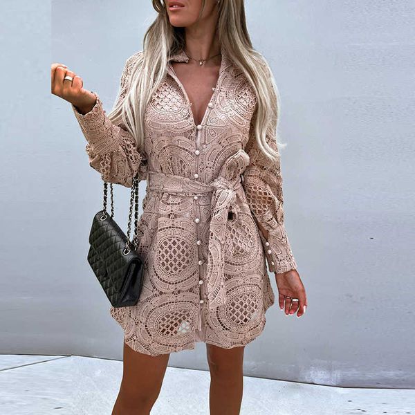 

casual dresses embroidery flower hollow mini dress casual summer short sleeve ruffle loose dress women elegant button shirt party dresses t2, Black;gray