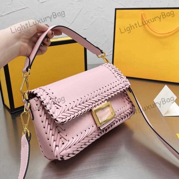 

shoulder woven bag designer leather wallet chic wild crossbody for women classic famous brand shopping purses 220202