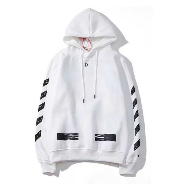 

luxury classic men's sweatshirts brand offs pullover hoodies women sweater men arrow letter print black white hoodie trend sweatshirt