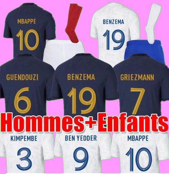 

maillots de football 2022 world cup soccer jerseys french benzema football shirts mbappe griezmann guendouzi clauss kante maillot foot kit s, Black;yellow