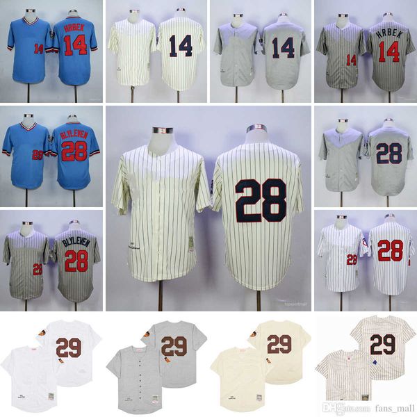 

mitchell and ness vintage baseball 14 kent hrbek jerseys ncaa stitched 28 bert blyleven 29 rod carew jersey breathable sport cream gray 1969, Black