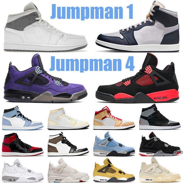 

2022 jumpman 1 trainers 2022 basketball shoes rebellionaire 1s red thunder men women sneakers black cat 4s georgetown bred patent jordens