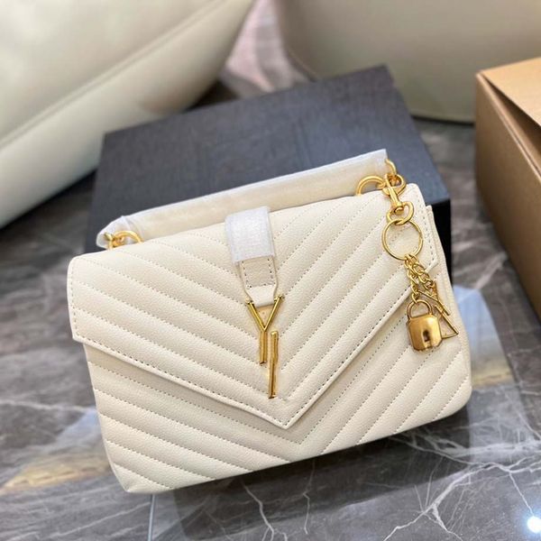

luxury handbag shoulder bag brand cross body loulou y shape designer stitch leather ladies metal chain flap messenger purse