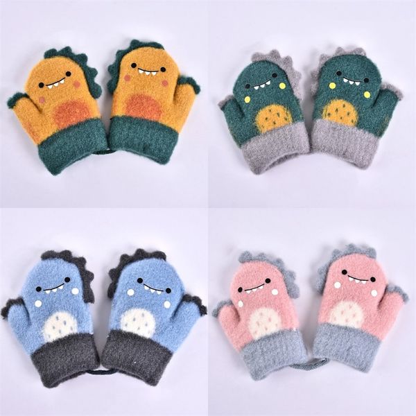 

mitten for children rabbit fur thick warm cute knitted mittens for 0-2 years baby new hanging neck winter glove soft gloves 20220927 e3, White