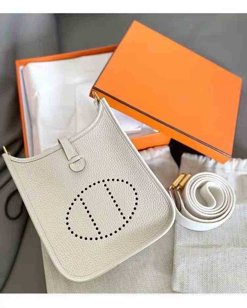 

factory designer hremes shoulder bags bag evelynn original edition women s handbags 2023 h home mini messenger layer cowhide litchi pattern