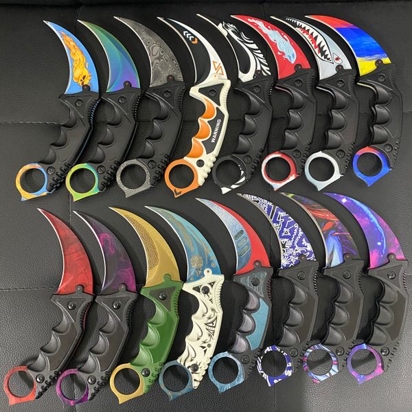 

fulltang cs go karambit knife hunting camping pocket knife survival tactical outdoor fixed blade claw knives counter strike gamma doppler bo