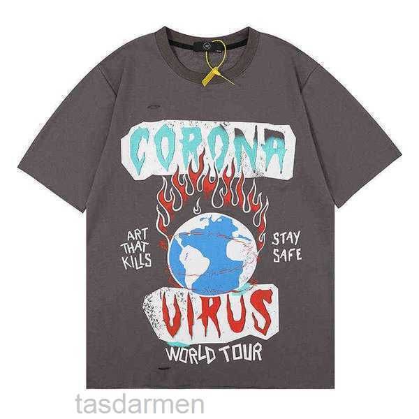 

men's t-shirts t-shirts mens t shirt galleryes tshirt depts 2022 hip hop high street hole gold lettered short sleeve women's casua, White;black