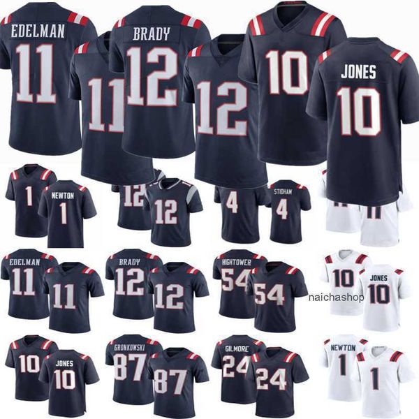 

jersey 10 mac jones jersey 12 tom brady 87 rob gronkowski 11 julian edelman 1 cam newton 24 stephon gilmore 54 dont'a hightower new men, Black;red