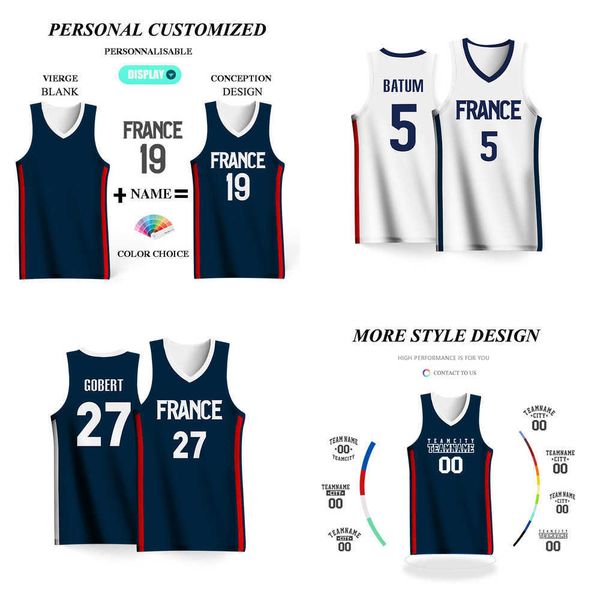 

gym clothing kids basketball jerseys for boys girls france letter printed sportw 220812, White;black