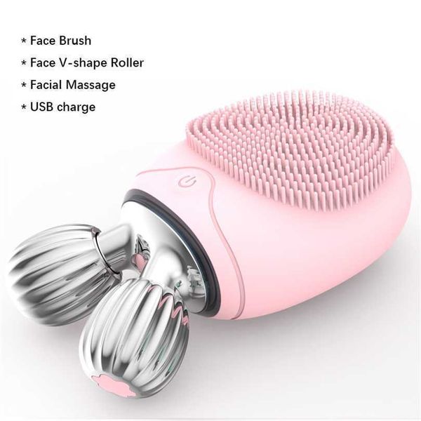 

cleaning tools accessories mini 3 in 1 electric wireless cleansing brush silicone face washing cleaning brushes anion imported bamboo charco