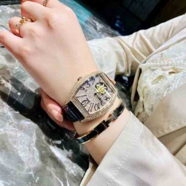 

superclone watch designer luxury mens mechanics rihca milles brand spot fm frank es men and women automatic mechanical wine barrels muller, Slivery;golden