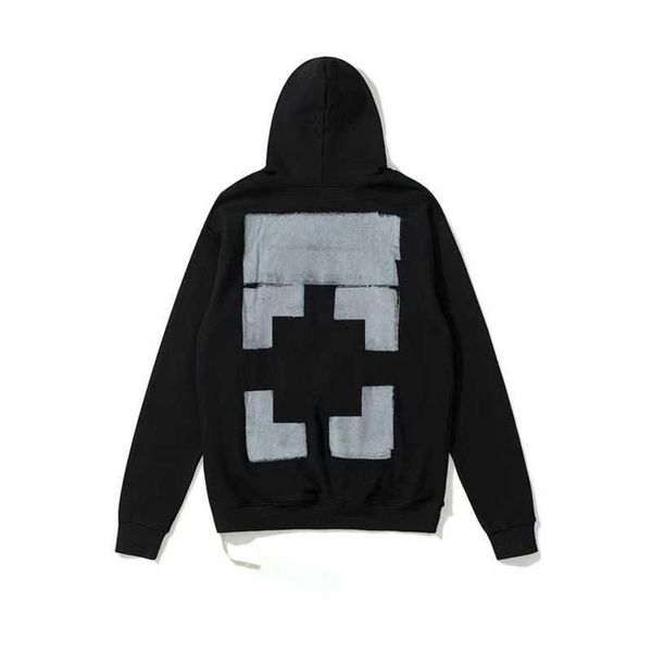 

men's fleece fashion luxury sweatshirts brand offs pullover shirts hoodies designer women sweater men arrow cross letter print hoodie t, Black