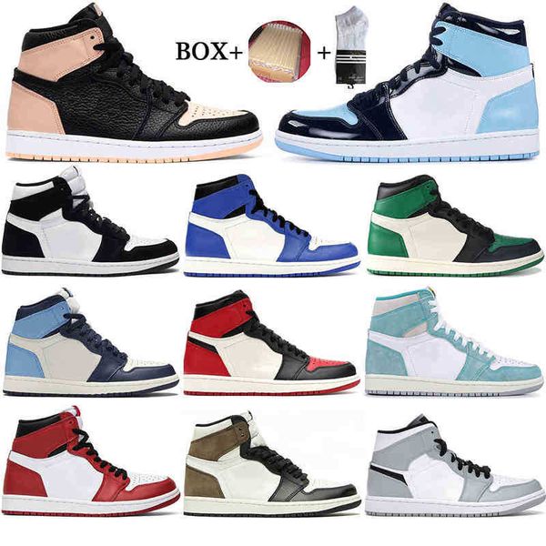 

with box basketball shoes 1 1s jumpman mens sneakers chicago game royal smoke grey university blue crimson tint high women trainers