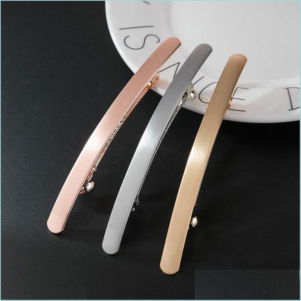 

hair clips barrettes alloy electroplating hair clips jewelry jack sts glossy wire ding ponytail clip women simplicity fashion hairpi dhbkv, Golden;silver