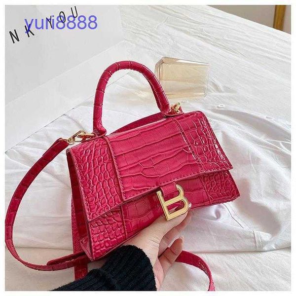 

hourglass bag balenciga shoulder s price net red small black bag 2022 new women's leisure one messenger black 901i