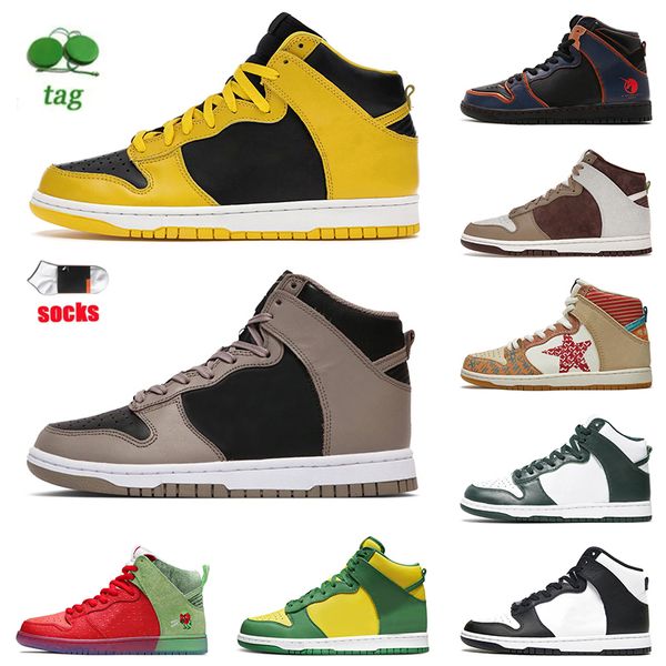 

fashion 2022 skate high dunked designer shoes with socks moon fossil syracuse game royal syracuse white red midnight navy panda platform sne